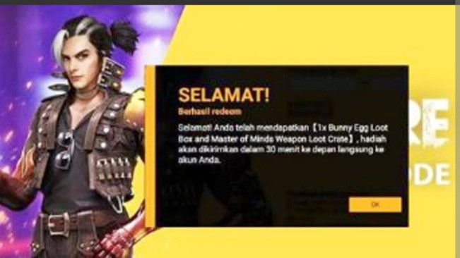 Ilustrasi klaim reward kode redeem Free Fire (FF) . [Instagram]